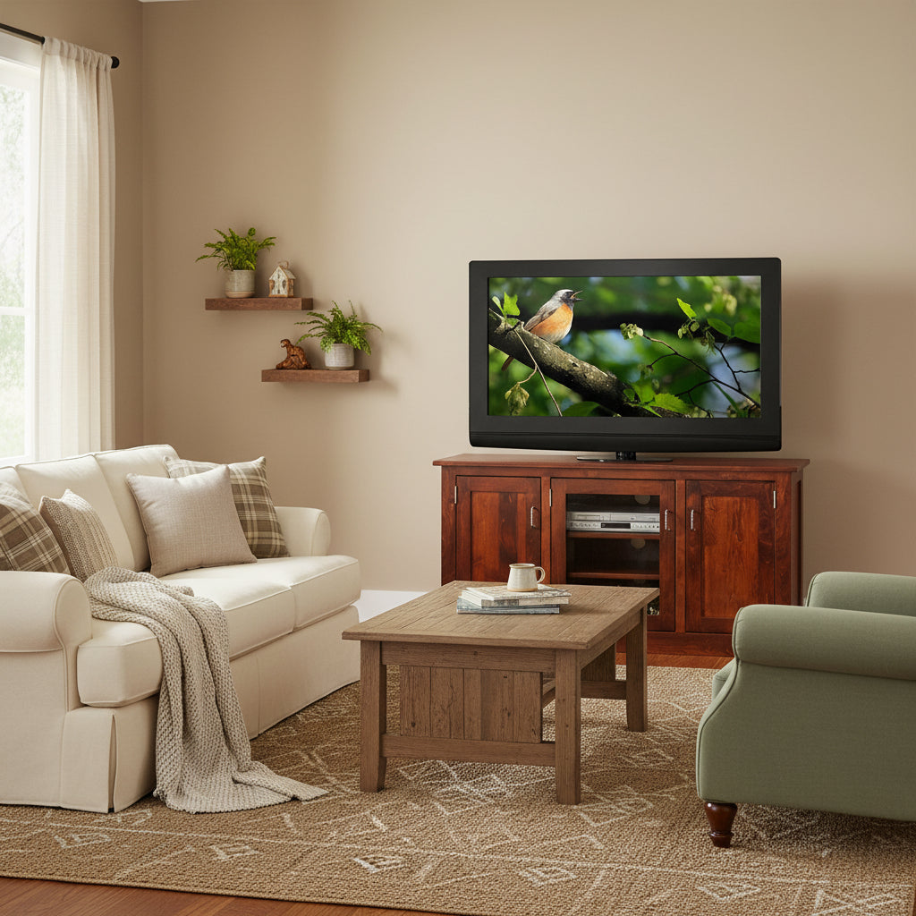 Amish 57" 3-Door TV Cabinet