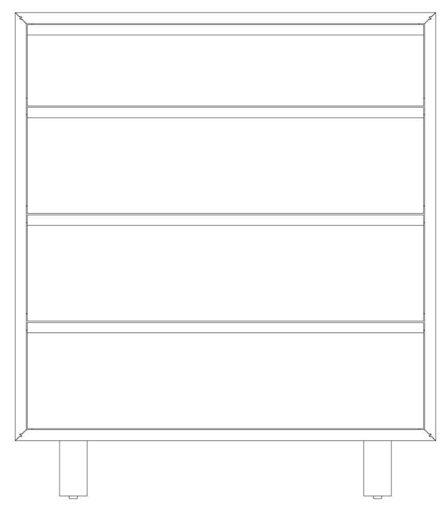 Amish Taos Urban Rustic 4-Drawer Bedroom Chest