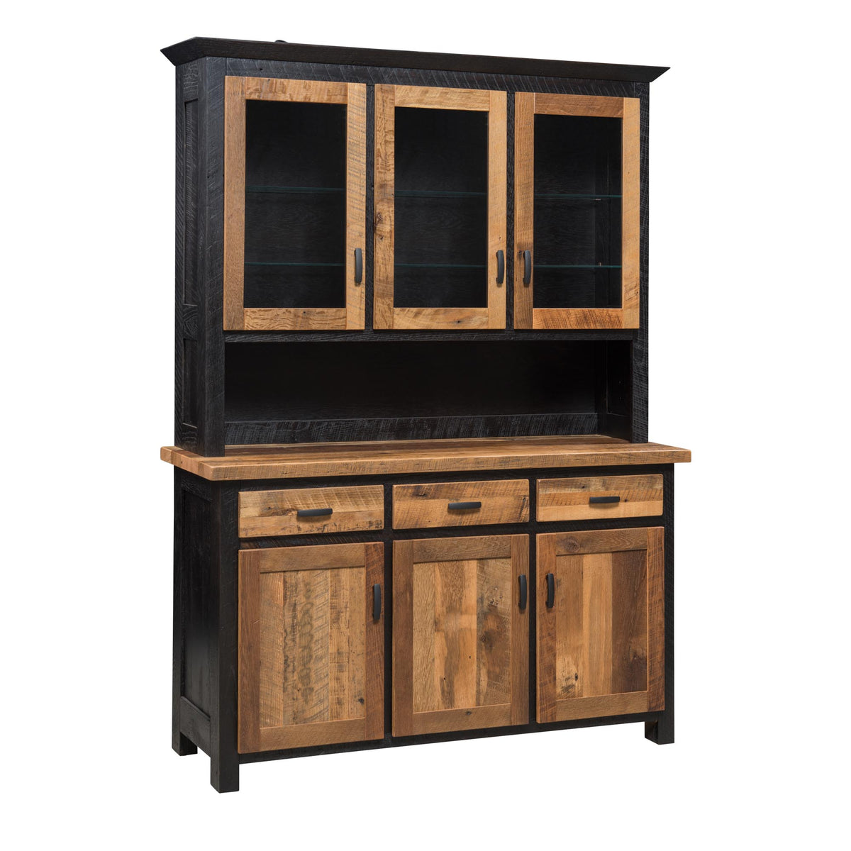Amish Salford Rustic Barnwood Hutch