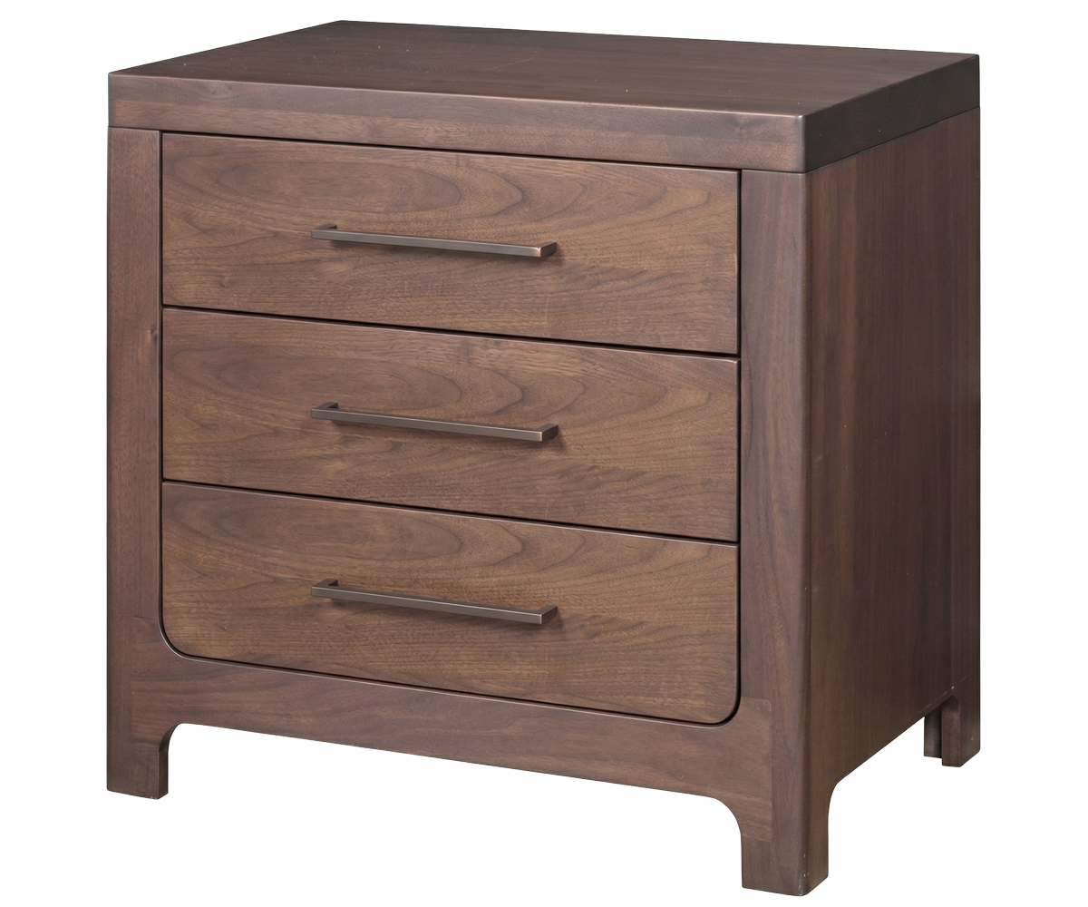 Amish Wilshire Modern 3-Drawer Nightstand