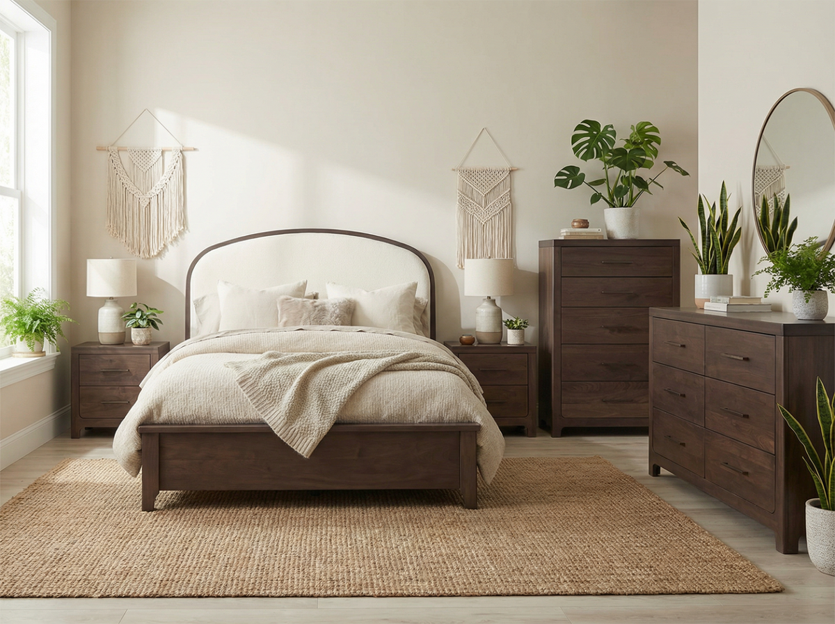 Amish Wilshire Modern 2-Drawer Nightstand