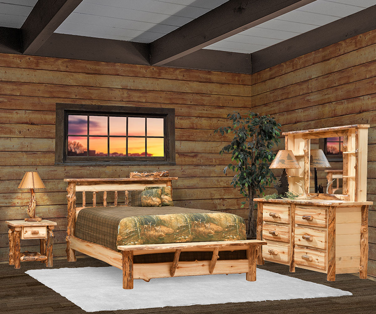 Amish Homestead Log 5pc Bedroom Set