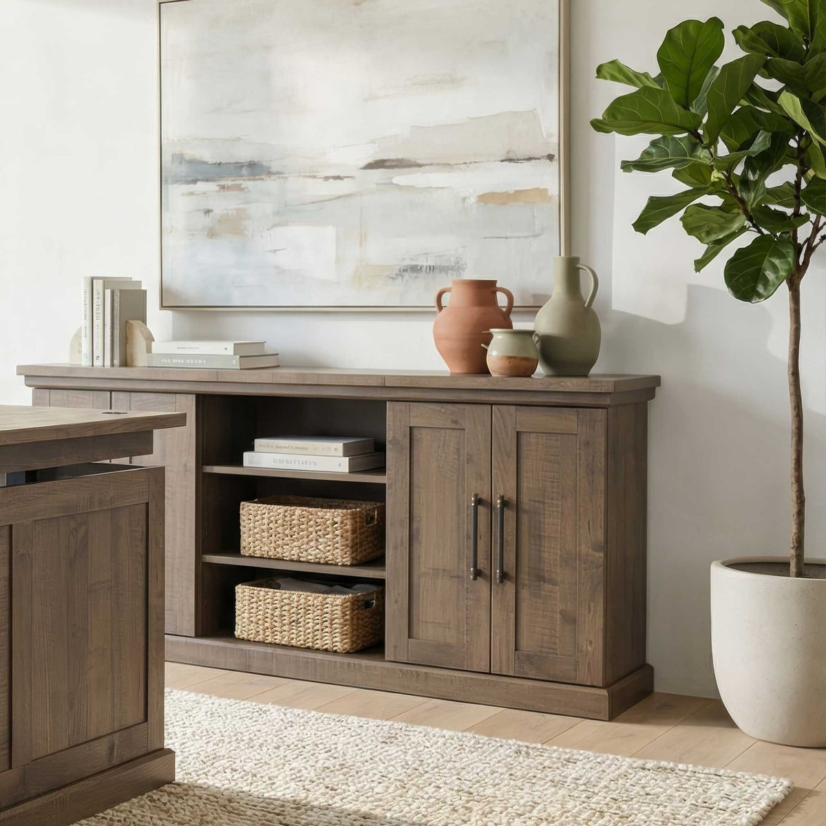 Amish Oia 4 Door Storage Bookcase