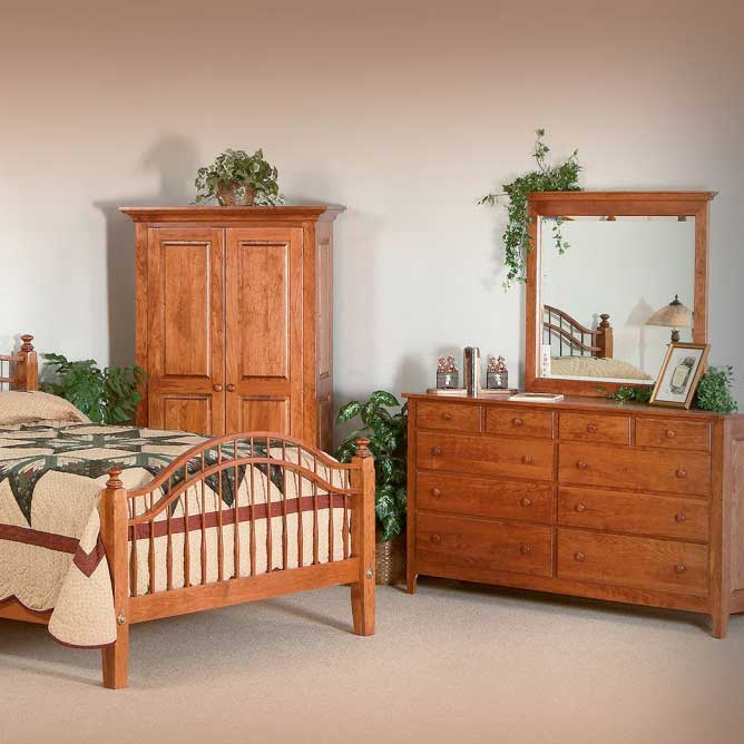 Amish Shaker Windsor 10 Drawer Master Dresser