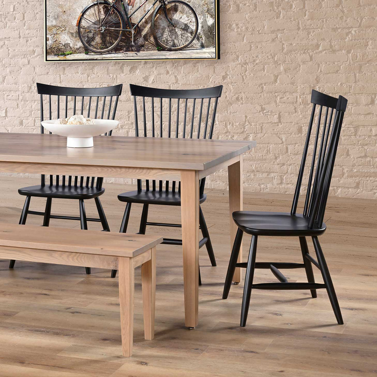 Amish Solid Wood Coventry Windsor Dining Chair