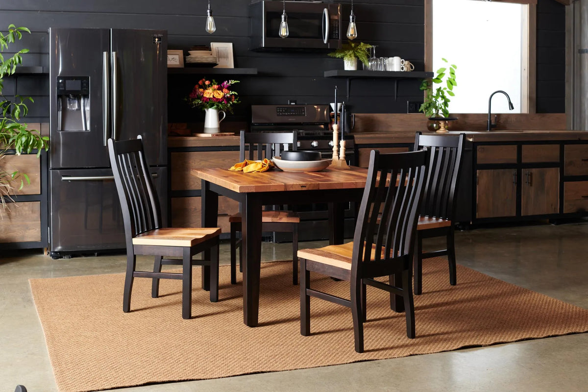 Amish Stroud Rustic Barnwood 8pc Dining Set