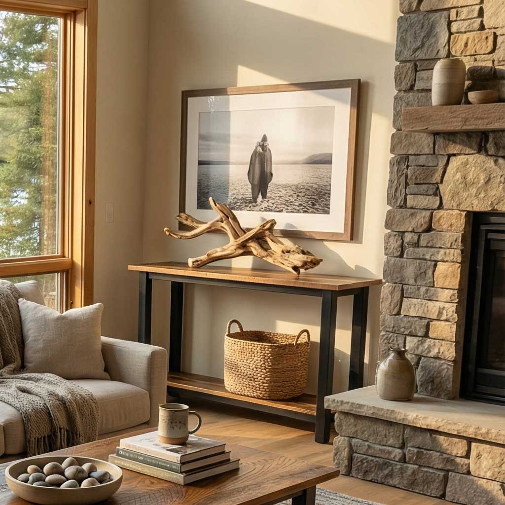 Amish Timber Rustic Barnwood Sofa Table