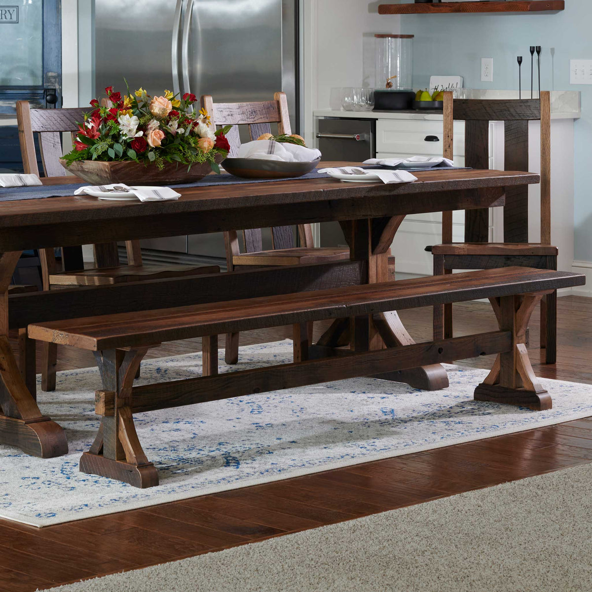 Amish Redland Rustic Barnwood Bench