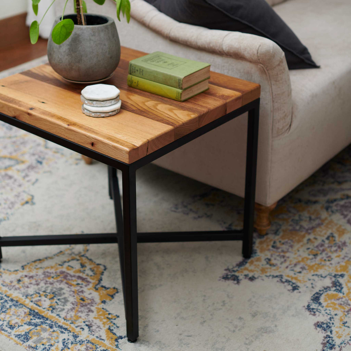 Amish Flagstaff Rustic Barnwood End Table