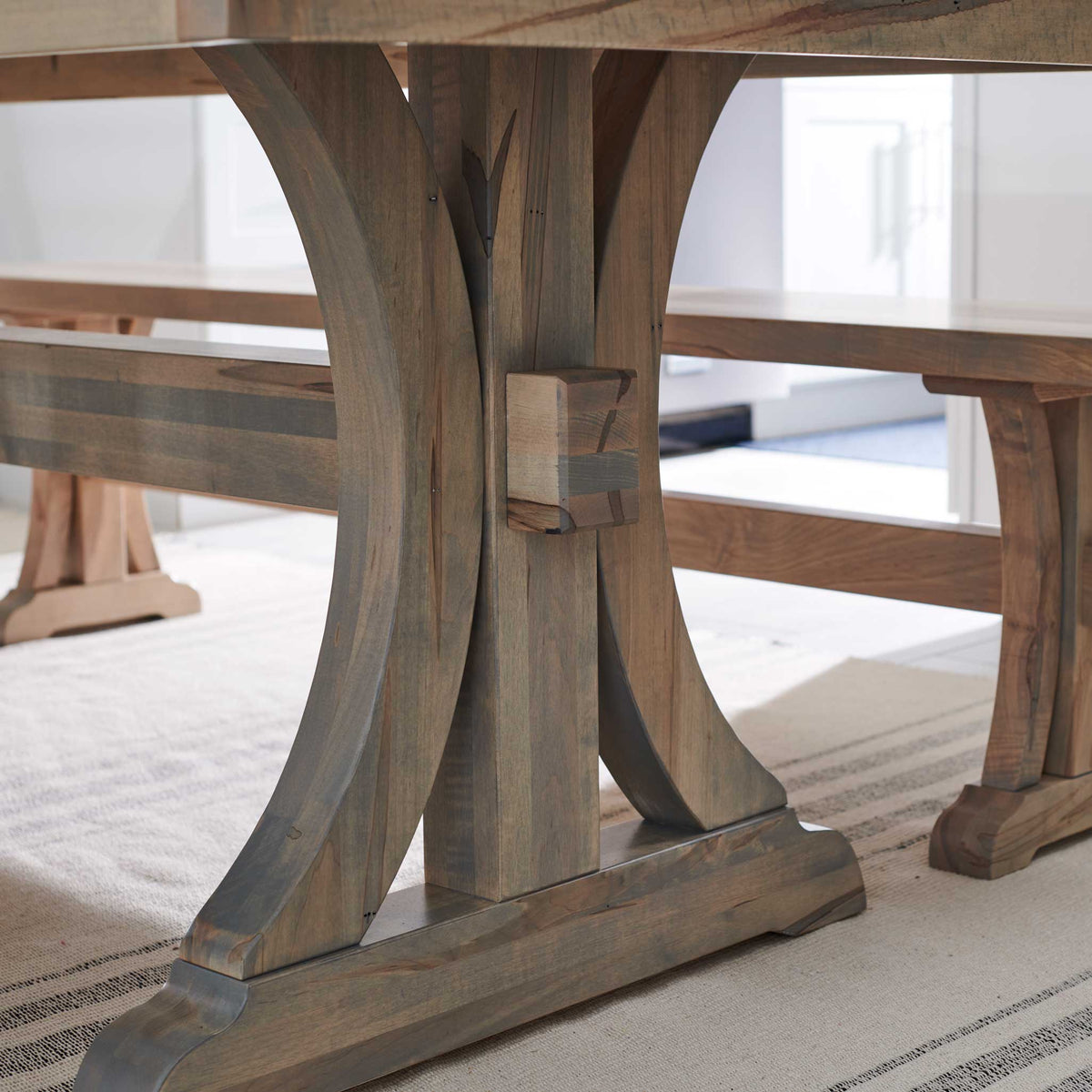 Amish Woodstock Rustic Barnwood Extendable Top Table