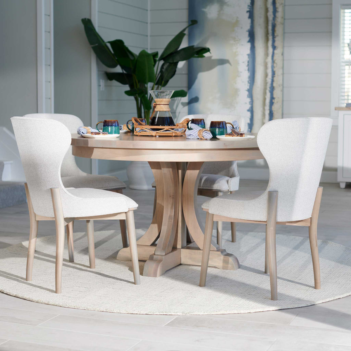 Amish Tavistock Solid Round Rustic Barnwood Top Table