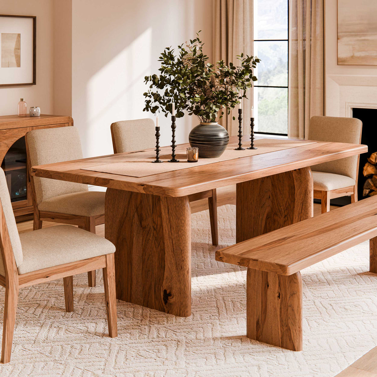 Amish Hillsborough Trestle Rustic Barnwood Solid Top Table