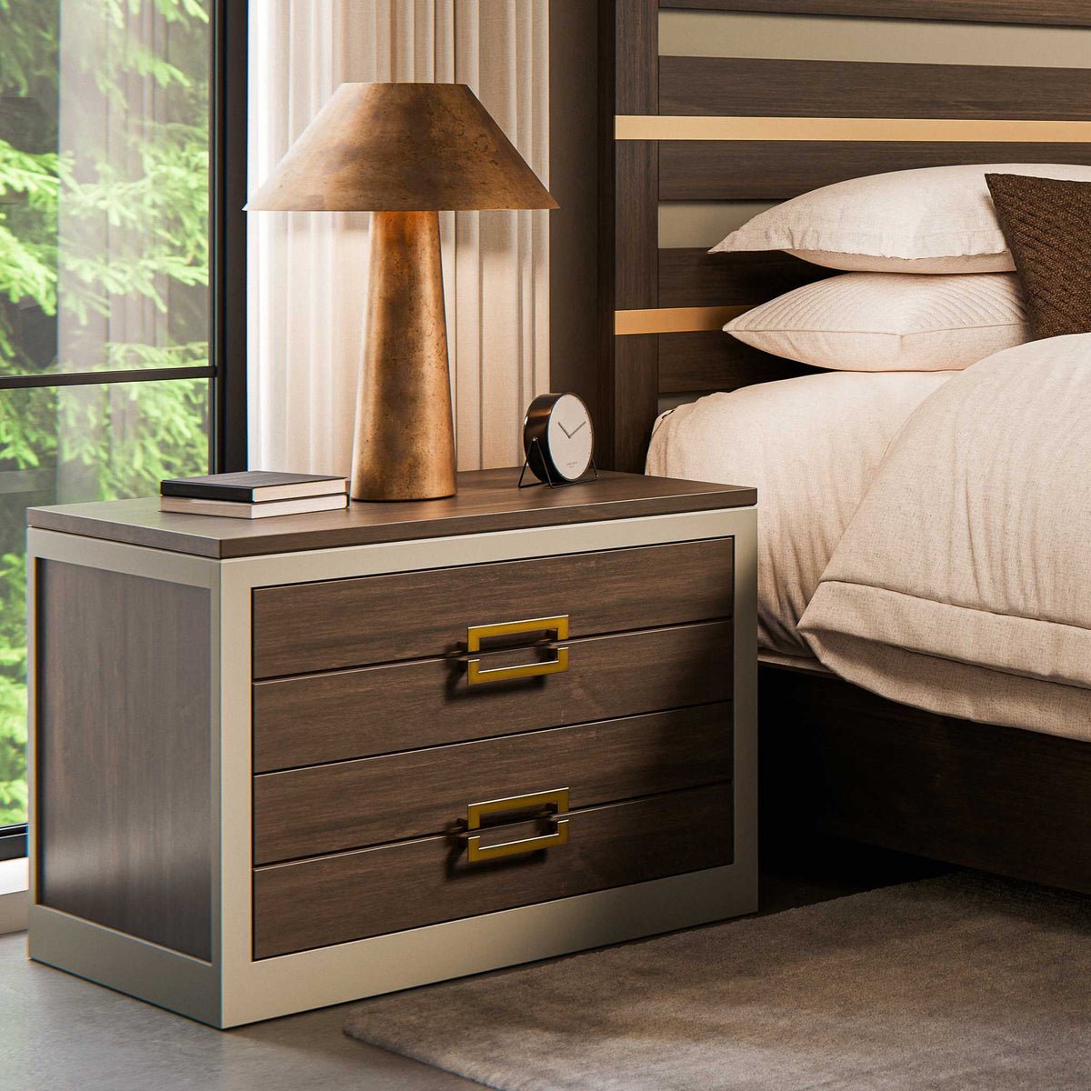 Amish Siesta Key Night Stand 2 Drawer