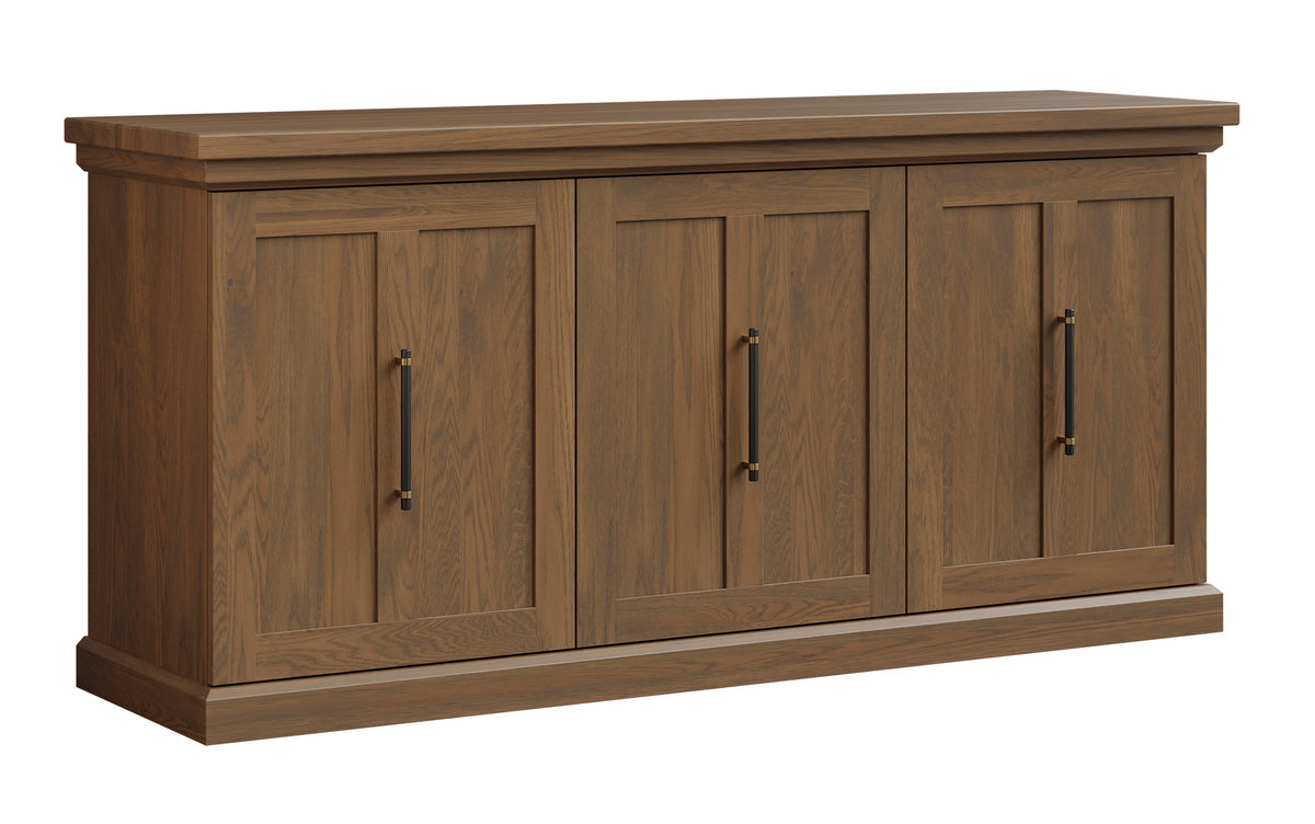 Amish Oia Rustic Barnwood Server #01 3 Door