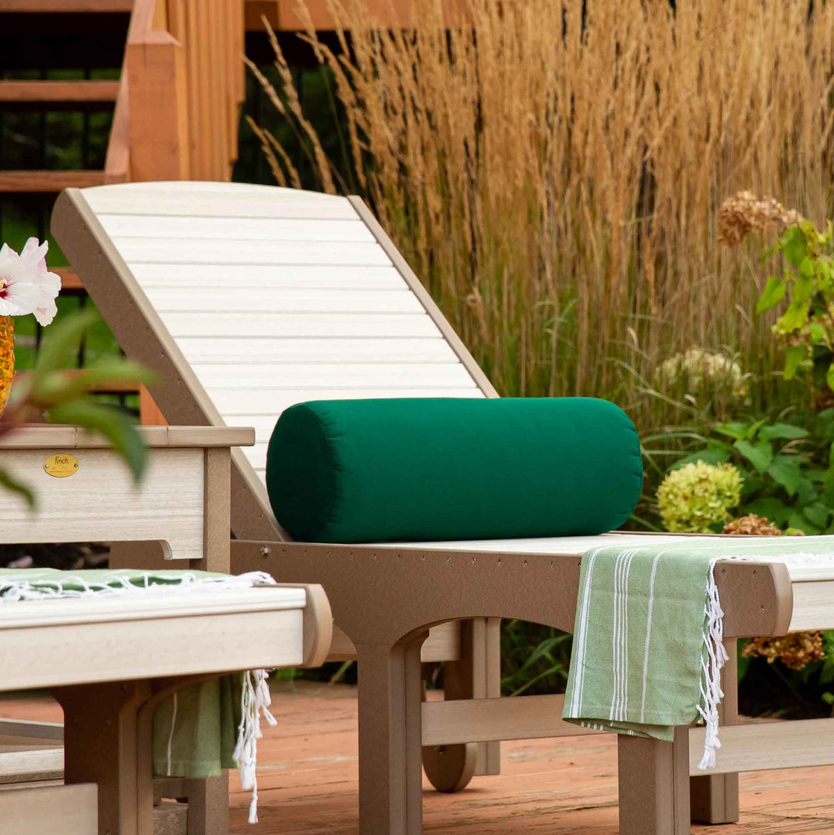 Amish Outdoor Sunbrella Round Cylinder Cushion Pillow Roll