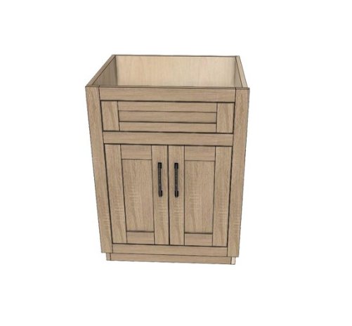 Amish 24" Flush Mount Wood Bathroom Vanity - snyders.furniture