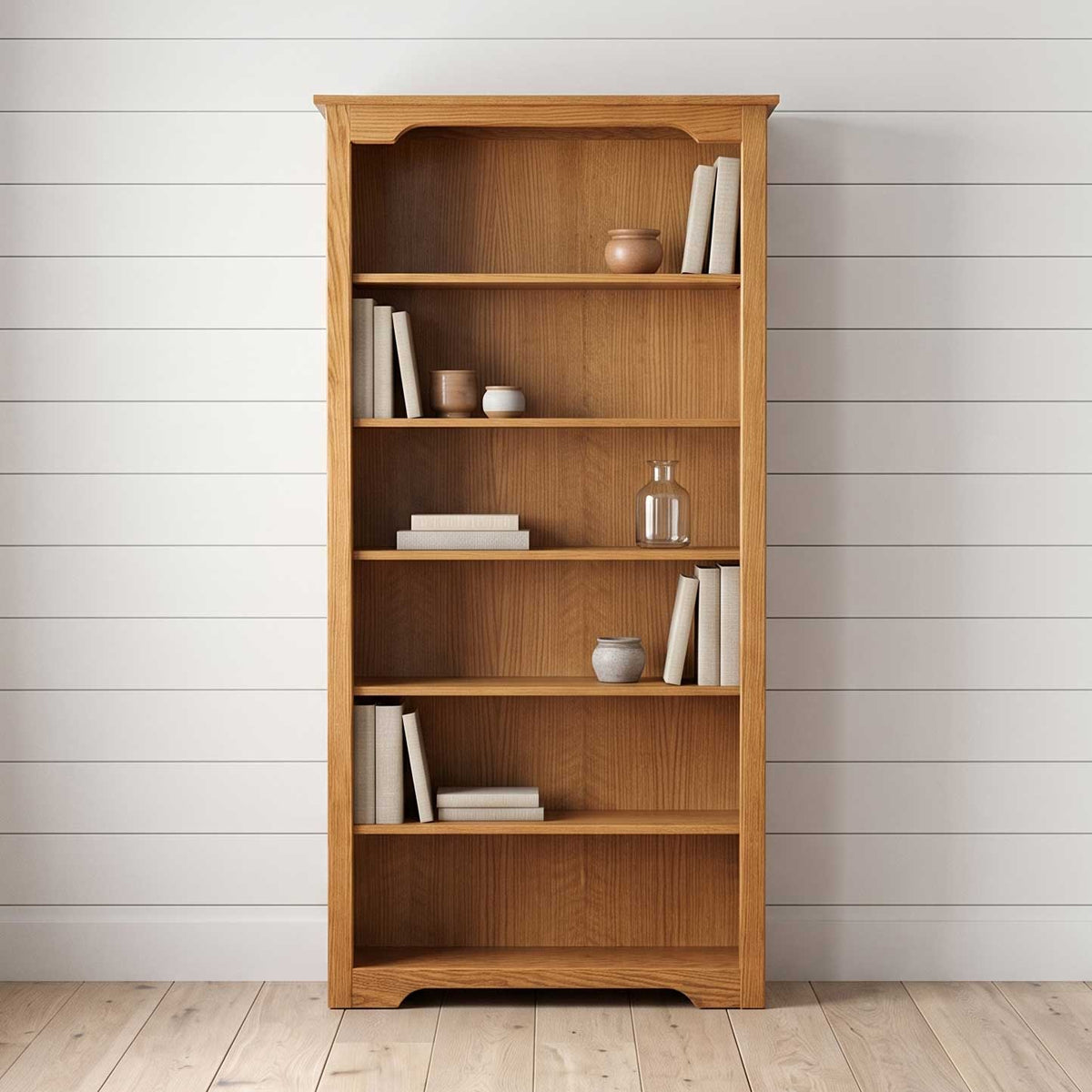 Amish Eden 72"h Solid Wood Adjustable Shelf Bookcase