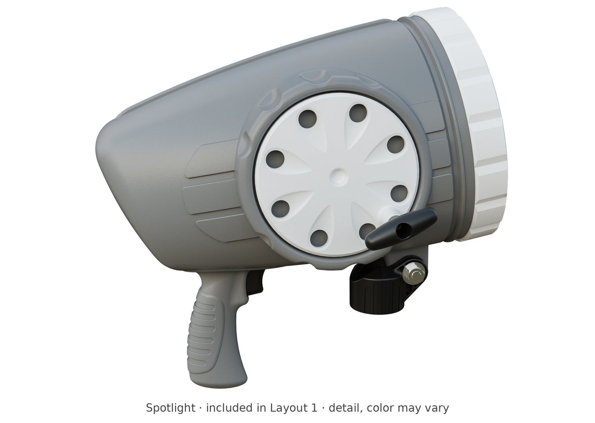 Spotlight detail – included in Layout 1 of the 4x8 Denali Vinyl Playset & Swing Set Kit