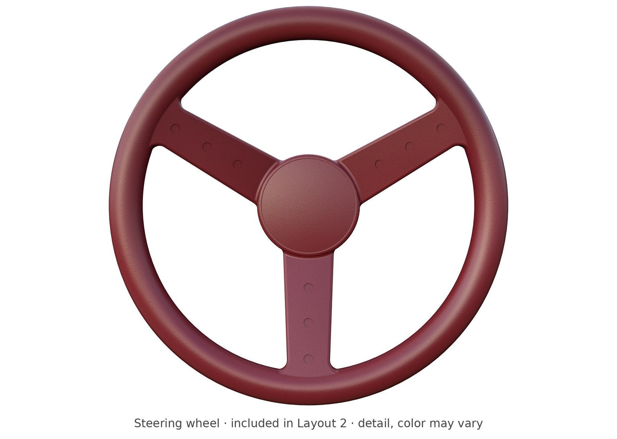 Steering wheel detail – included in Layout 2 of the 6x6 Challenger Wooden Swing Set & Playset Kit