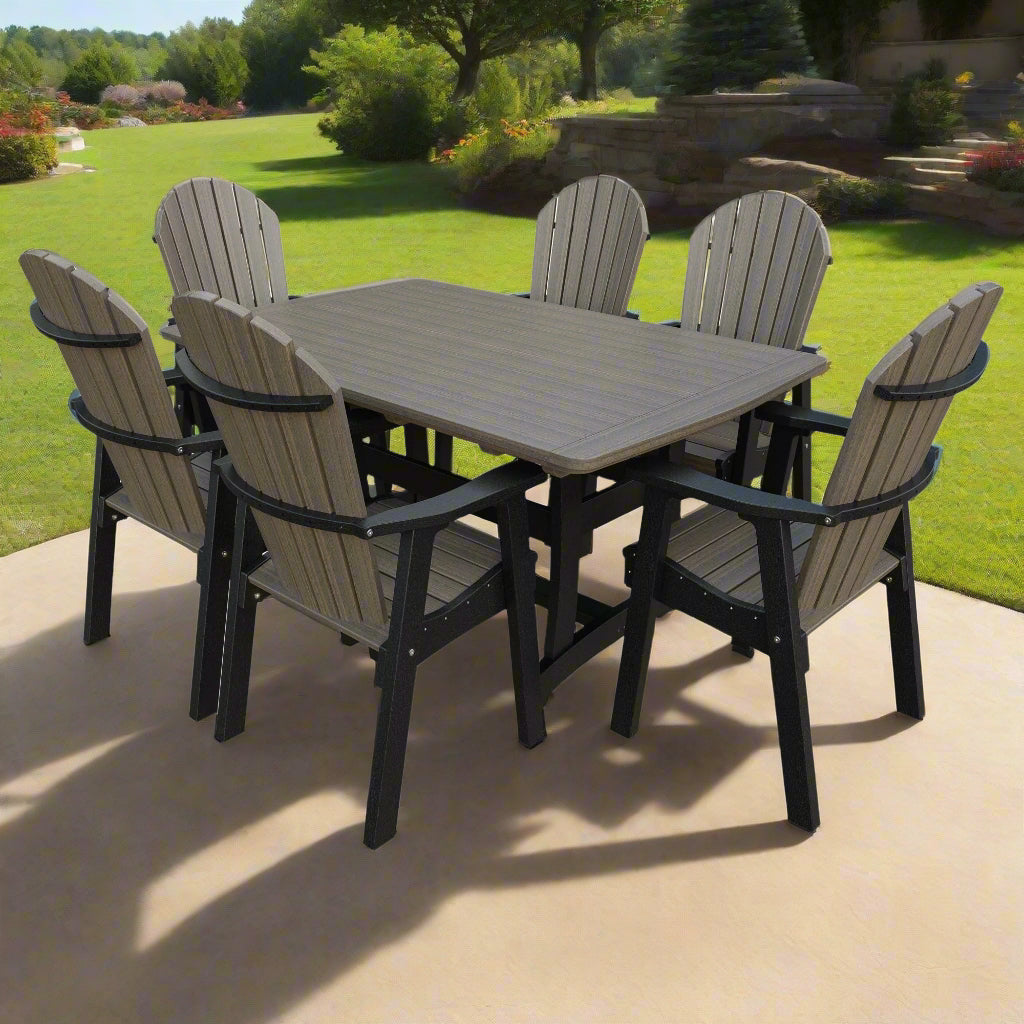 Amish Adirondack 7pc Patio Dining Set - Quick Ship - snyders.furniture