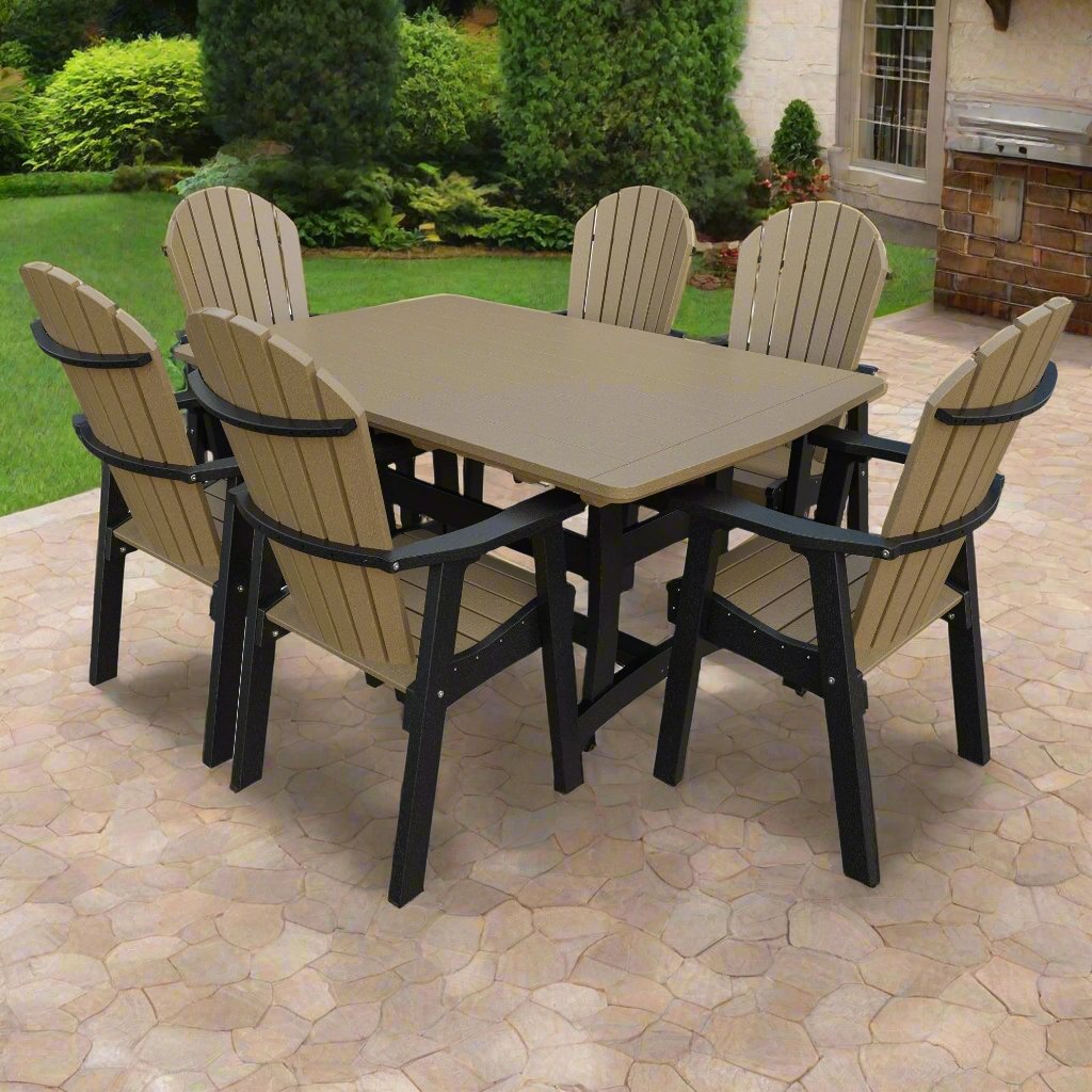 Amish Adirondack 7pc Patio Dining Set - Quick Ship - snyders.furniture