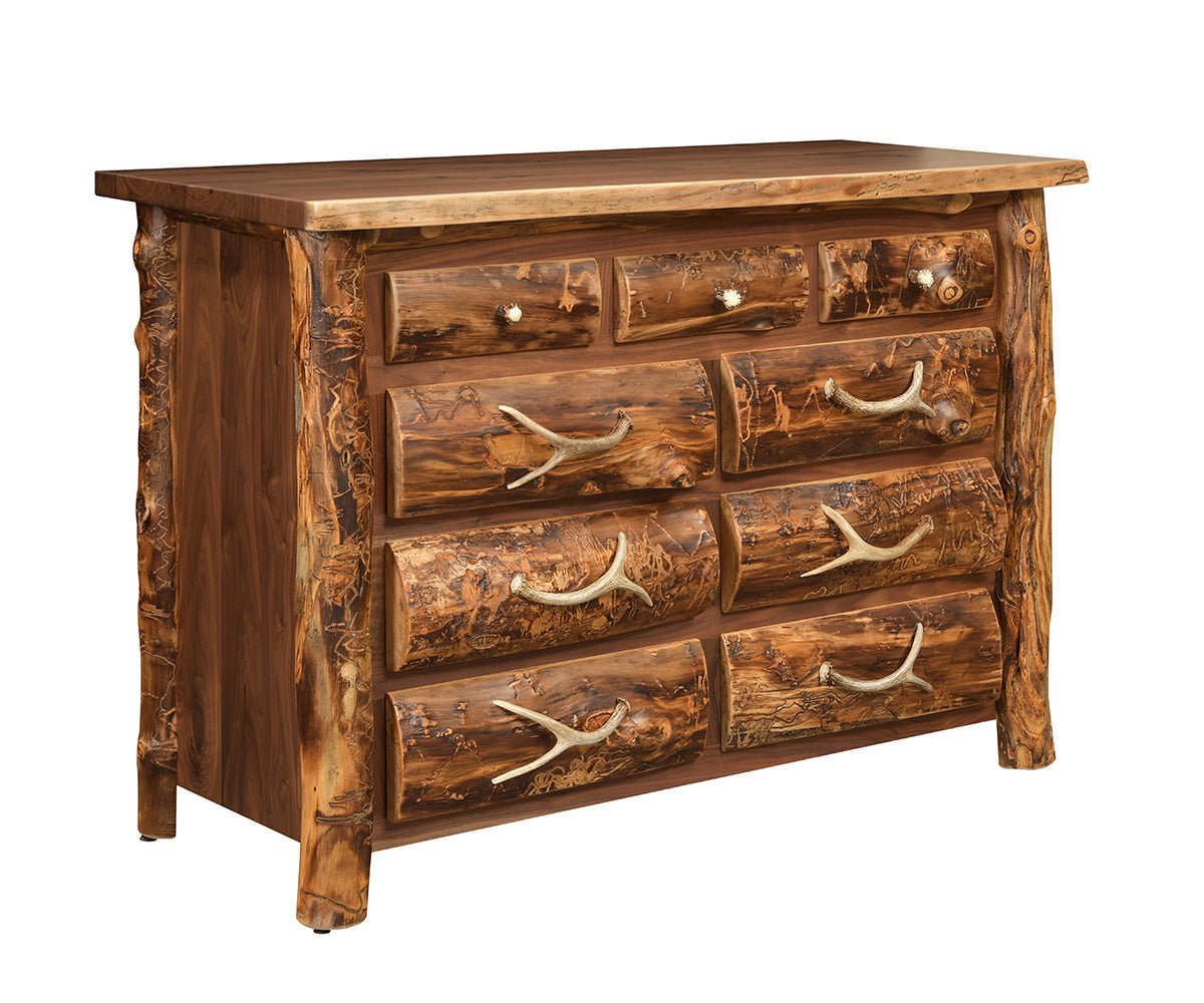 Amish Allegheny Aspen & Walnut Dresser Mirror