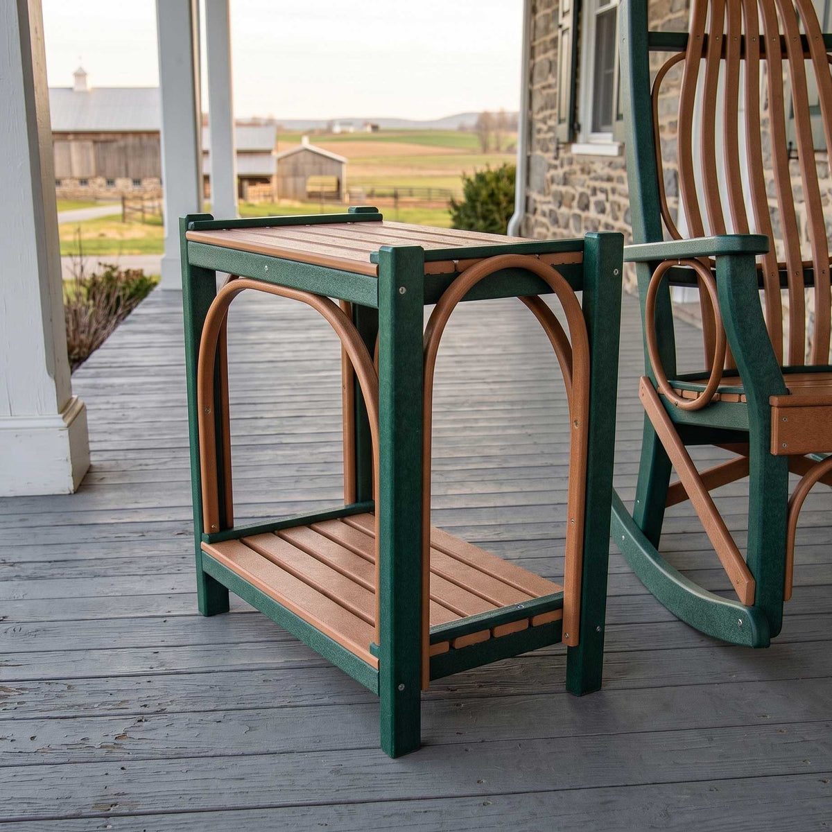 Amish Bentwood Poly Patio Accent Table