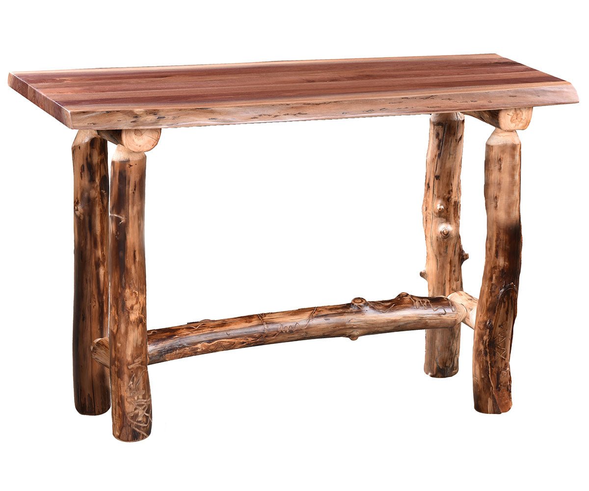 Amish Black Bear Live Edge Sofa Table