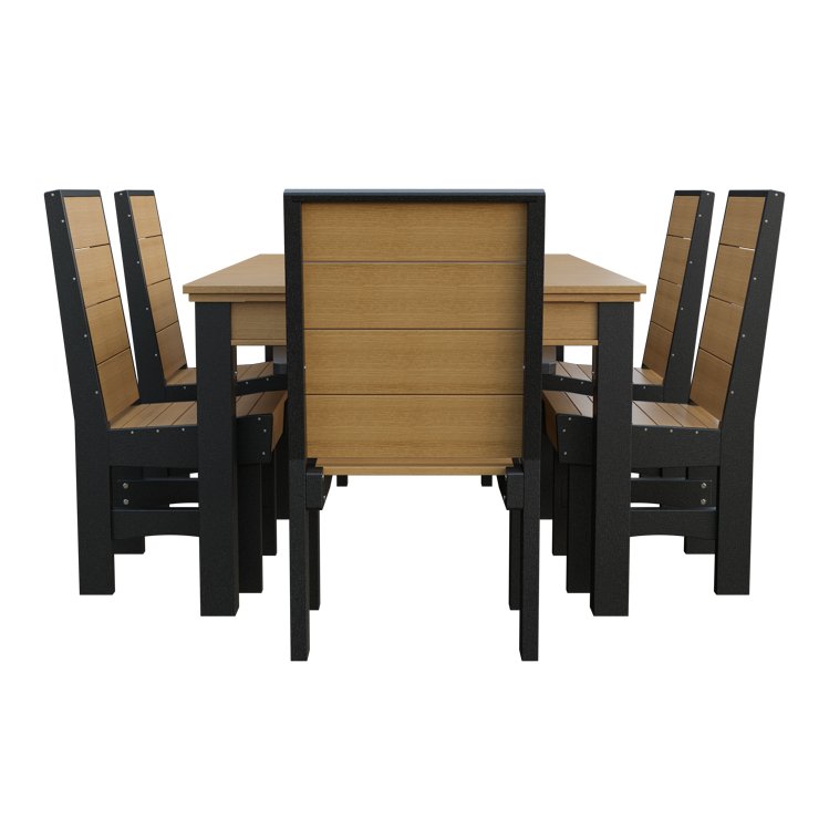 Amish Coastal Patio Dining 7pc Modern Set - Quick Ship - snyders.furniture