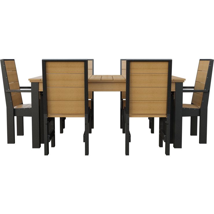 Amish Coastal Patio Dining 7pc Modern Set - Quick Ship - snyders.furniture