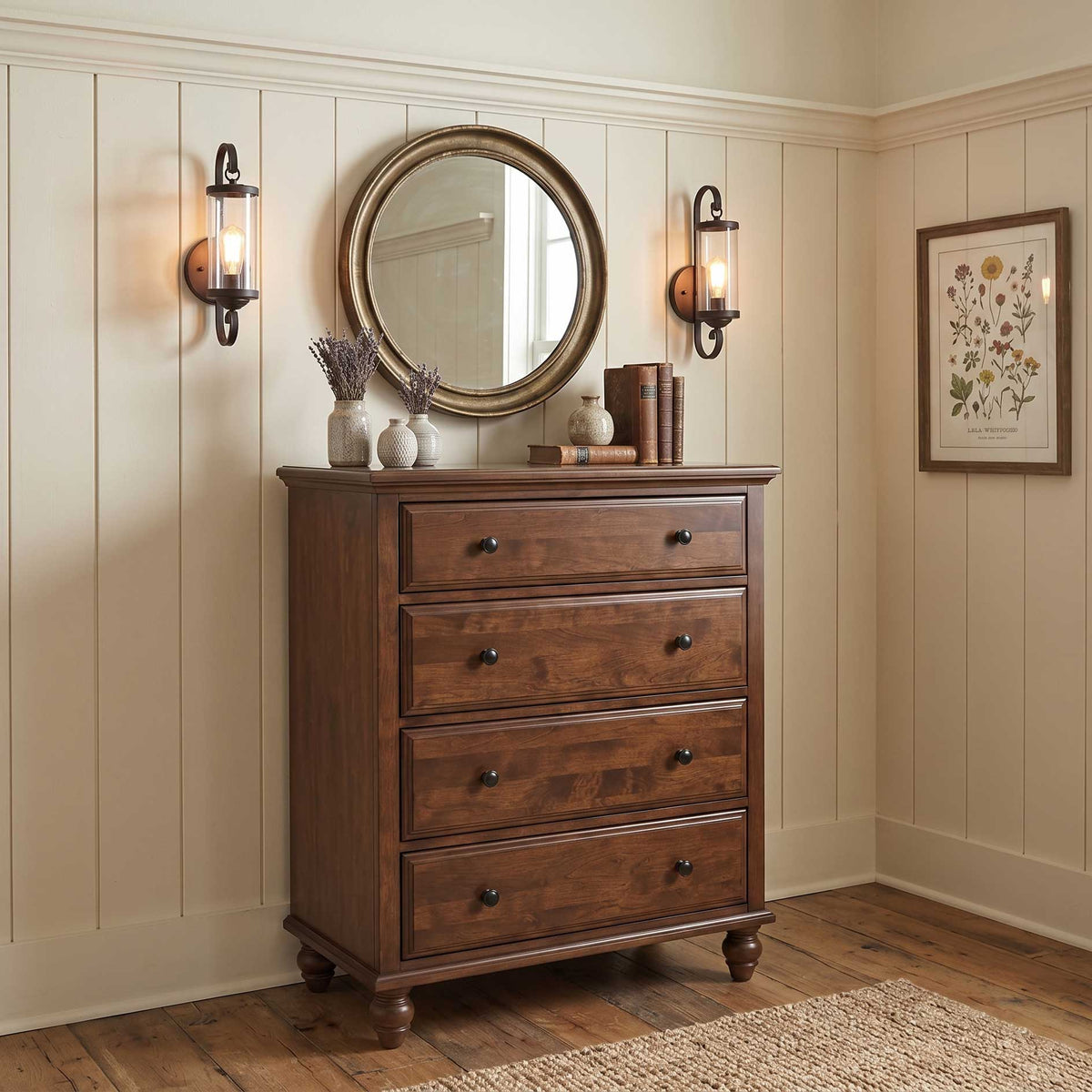 Amish Nantucket Cottage 4-Drawer Bedroom Chest