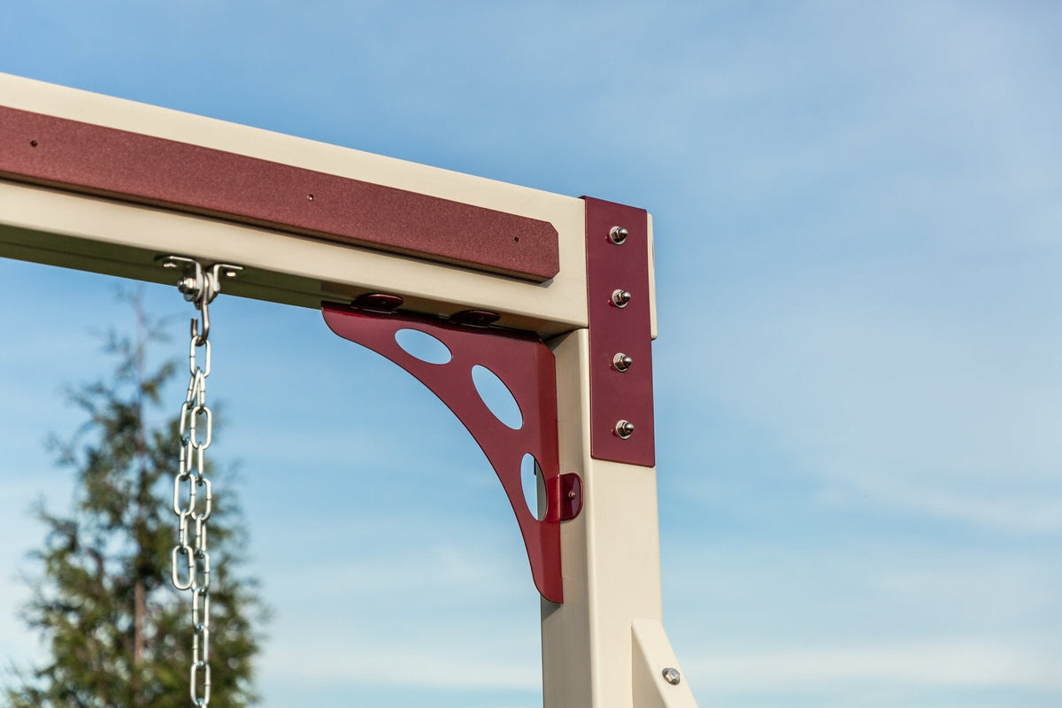 Elkhorn Vinyl Playset & Swing Set Kit – real-world photo (configuration and colors may differ from the layouts offered)