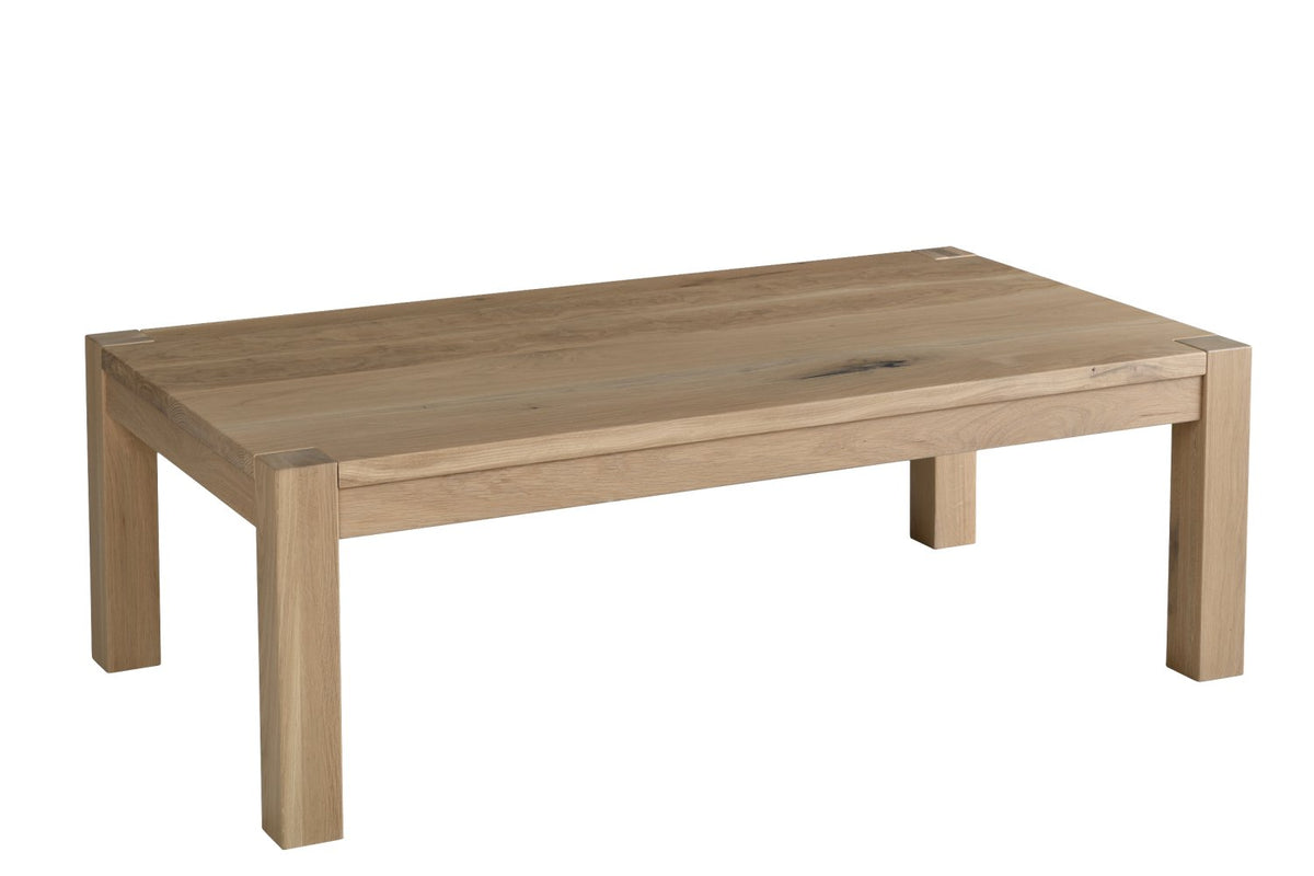 Amish Exeter 4pc Natural White Oak Living Room Table Set - snyders.furniture