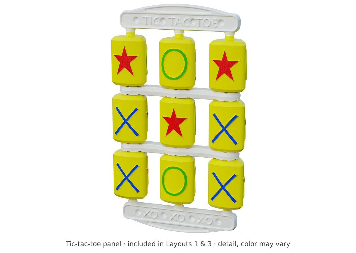 Tic-tac-toe panel detail – included in Layouts 1 & 3 of the Expedition Wooden Swing Set & Playset Kit