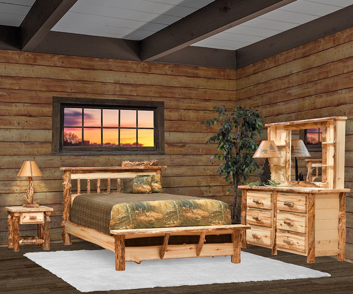 Amish Homestead Log 5pc Bedroom Set
