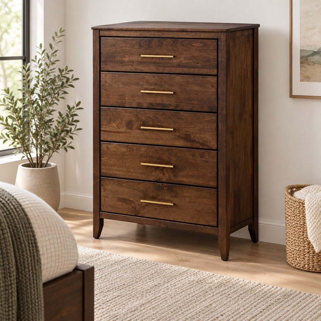 Amish Middlebury Modern Solid Wood 5pc Bedroom Set