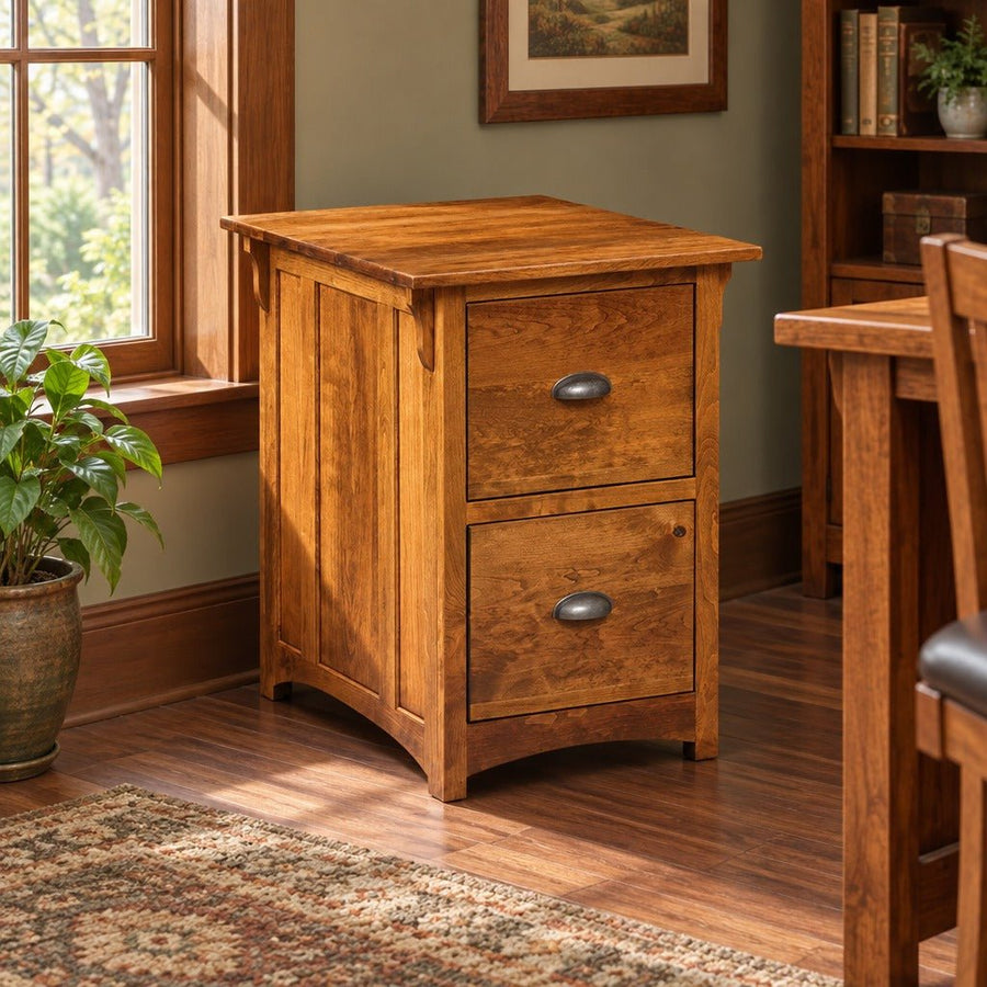 Amish Millersburg Mission Style Solid Wood 2-Drawer File Cabinet