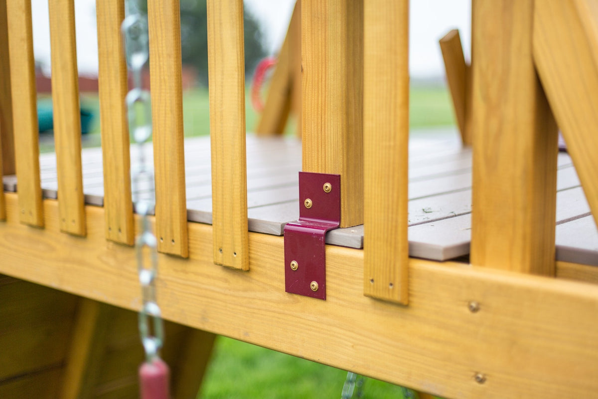 Wood playset construction detail – Patiova Amish-built
