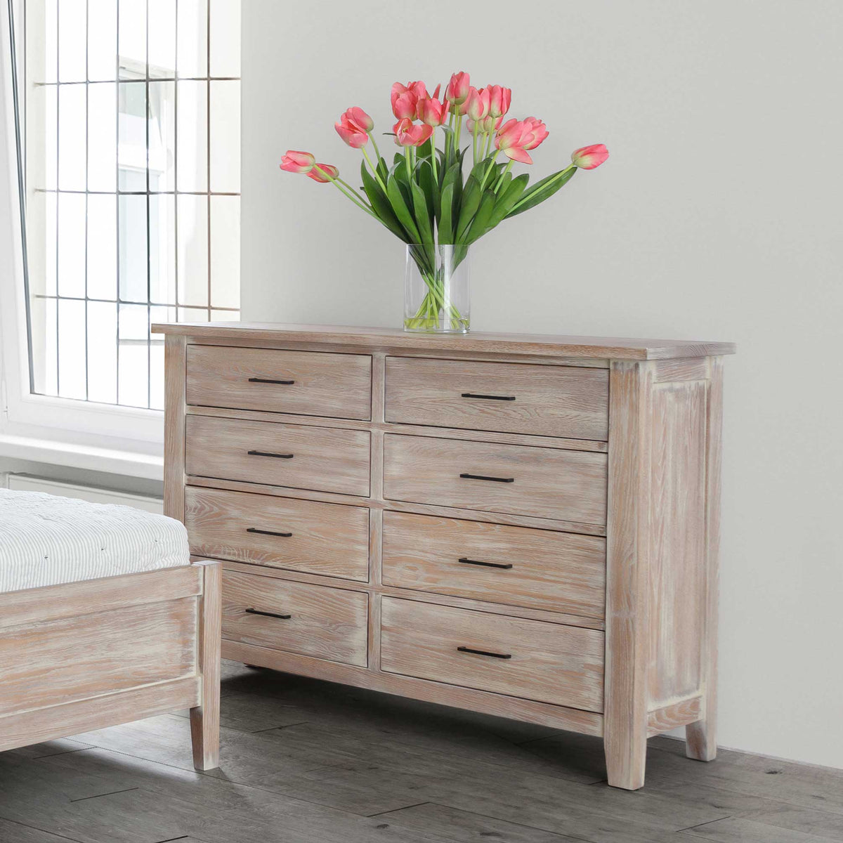 Amish Oreland Rustic Wood High Double Dresser - snyders.furniture