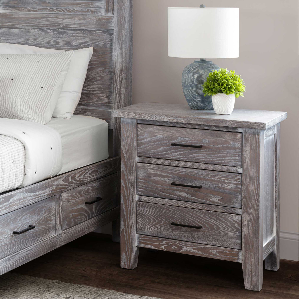 Amish Oreland Rustic Wood Night Stand - snyders.furniture