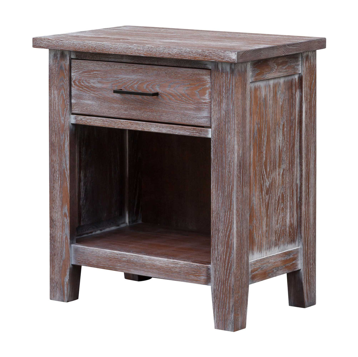 Amish Oreland Rustic Wood Open Night Stand - snyders.furniture