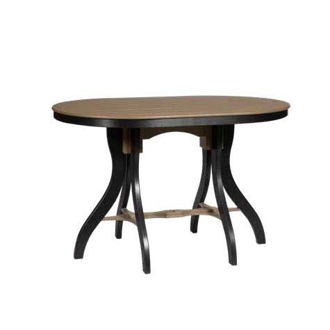 Amish Outdoor Oval 7pc Poly Dining Counter Bar Patio Table Swivel Set - snyders.furniture