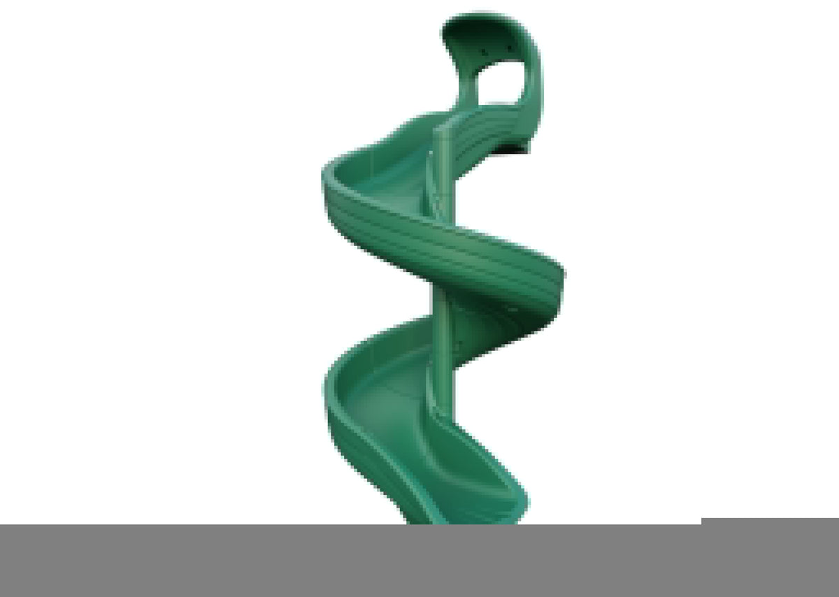 Super Spiral slide detail – included in Layout 1 of the Poly Voyager Vinyl Playset & Swing Set Kit