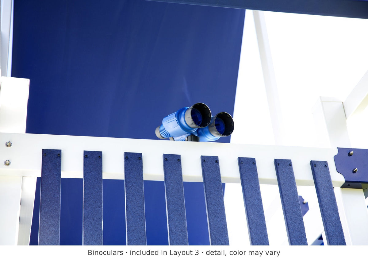 Binoculars detail – included in Layout 3 of the Rainier Vinyl Playset & Swing Set Kit
