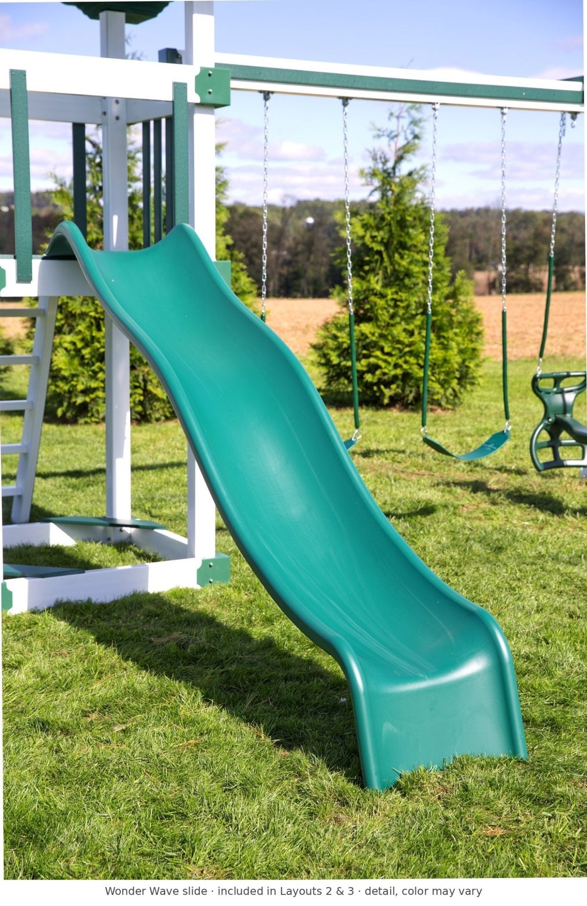 Wonder Wave slide detail – included in Layouts 2 & 3 of the Rainier Vinyl Playset & Swing Set Kit
