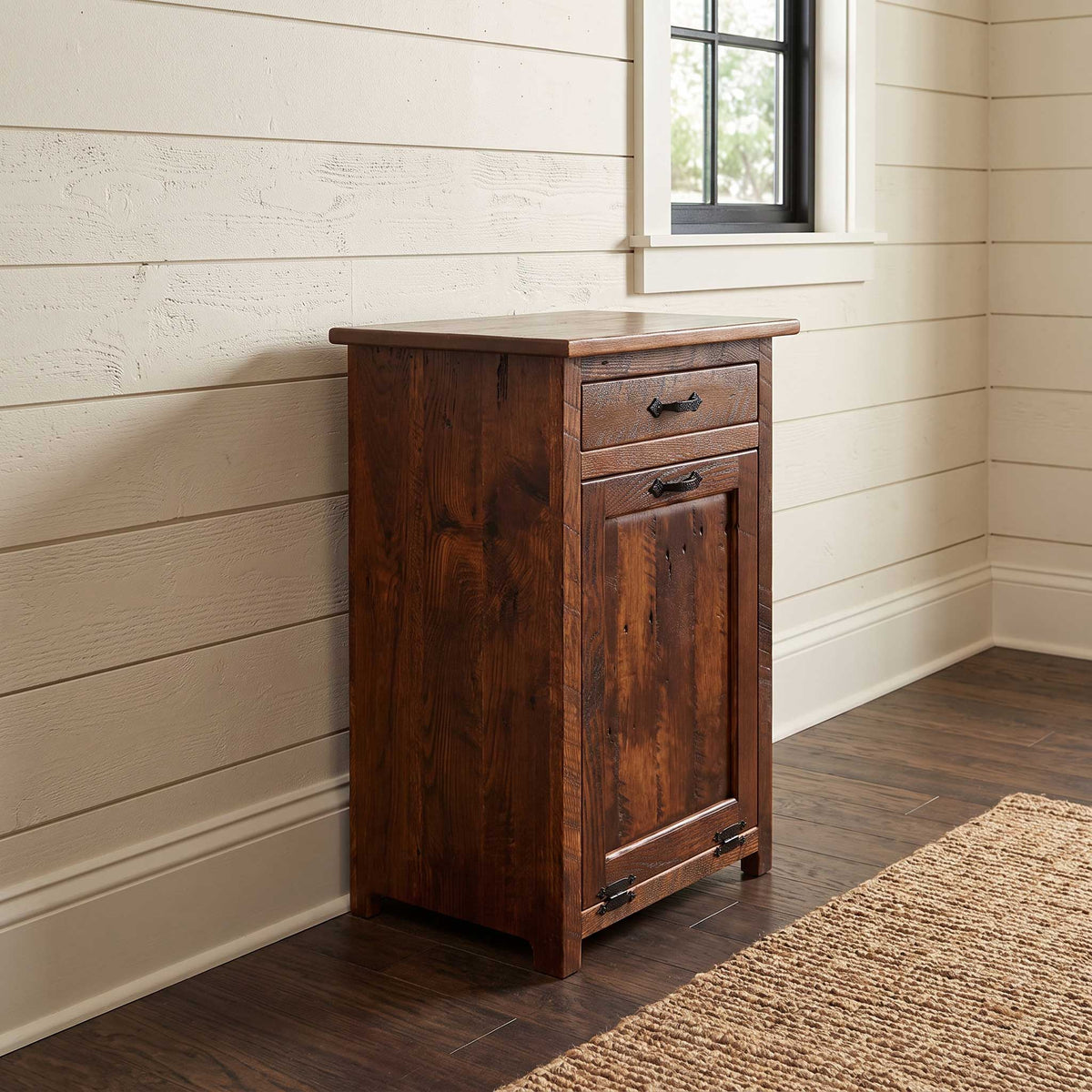 Contenedor de basura Amish recuperado Barnwood Farm