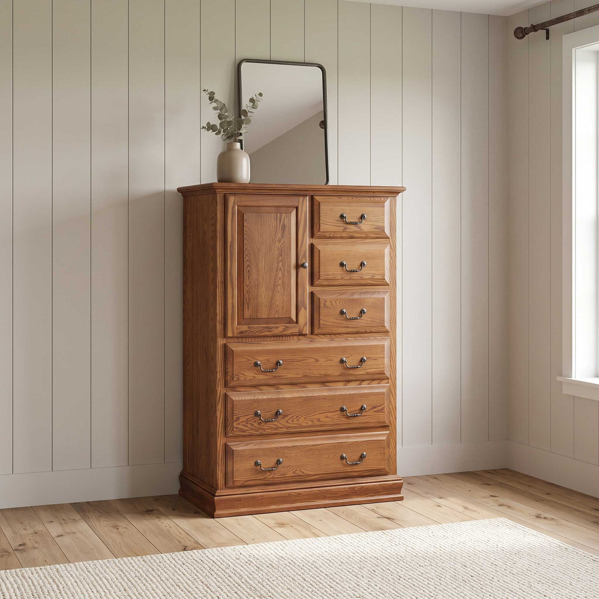 Cofre de caballero real de madera maciza Eden Amish