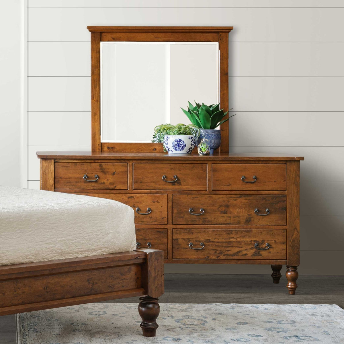 Amish Rustic Wood Telluride Triple Dresser - snyders.furniture