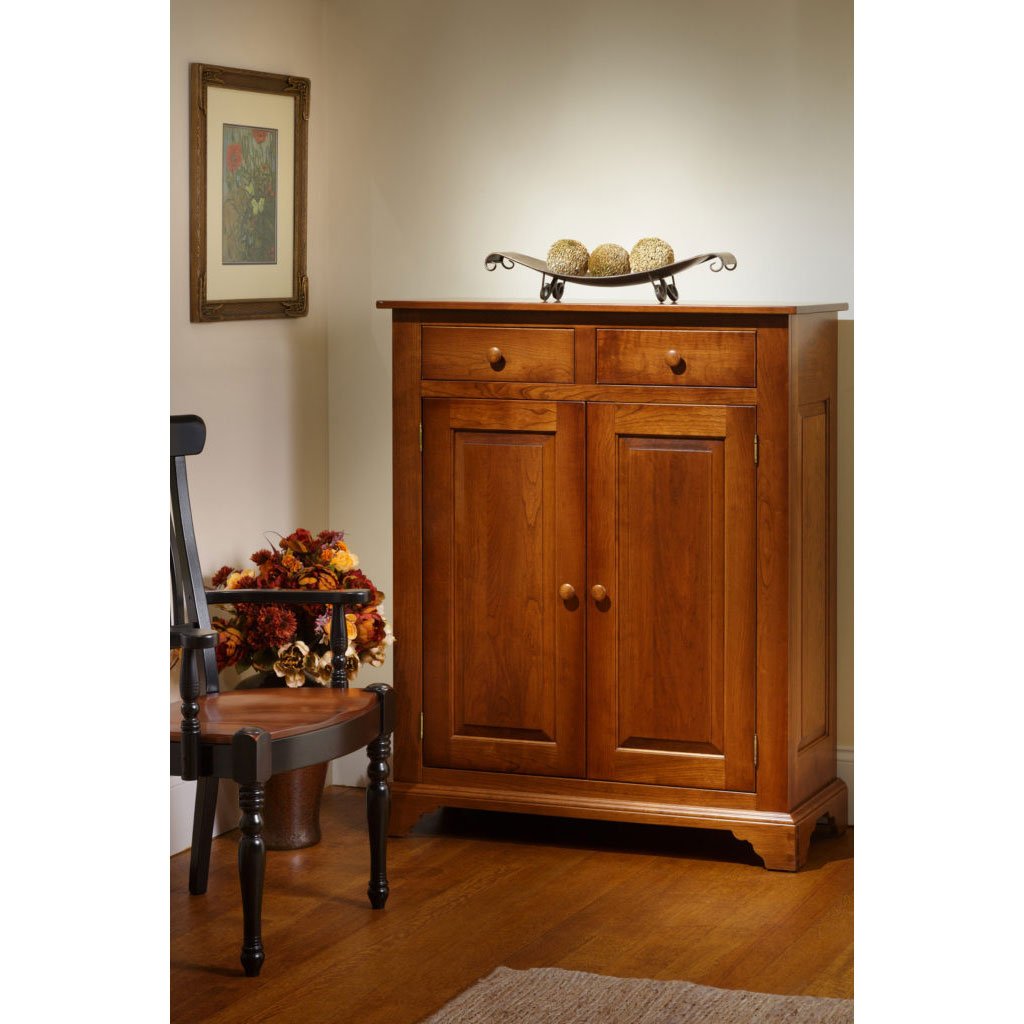 Amish Shaker Jelly Cupboard with Wood Doors
