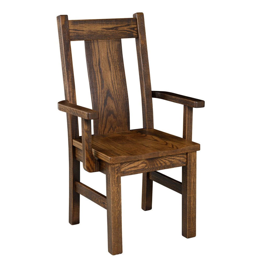 Amish Silverton Reclaimed Barnwood Dining Trestle Table & 6 Chairs Set - snyders.furniture